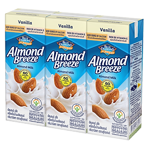 Sữa Hạt Hạnh Nhân ALMOND BREEZE vị Vanilla 180ml x 3 Hộp
