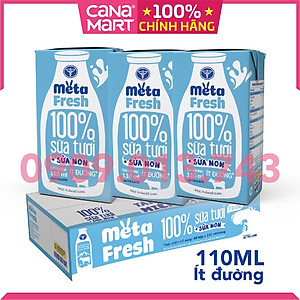 Thùng sữa tươi Nutricare Meta Fresh Ít Đường sữa non tăng cường miễn dịch