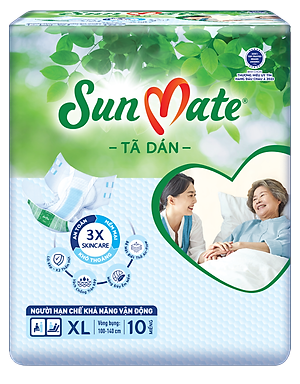 Combo 2 Tã Dán Người Lớn SunMate G2 Size XL10 (10 Miếng)