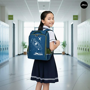 Balo Tiểu Học Xbags Universe XB 3104 - Cặp Sách Chống Gù Siêu Nhẹ Cho Bé Trai, Thiết Kế Công Thái Học Bảo Vệ Cột Sống, Vải Bền Đẹp