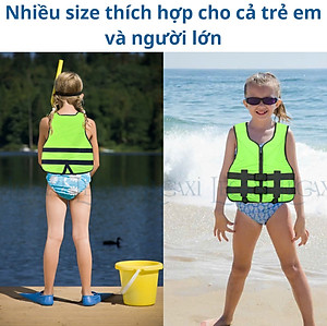 Áo Phao Tập Bơi Cứu Sinh An Toàn Cho Người Lớn Và Trẻ Em Dùng Khi Tắm Biển Hồ Câu Cá Du Thuyền