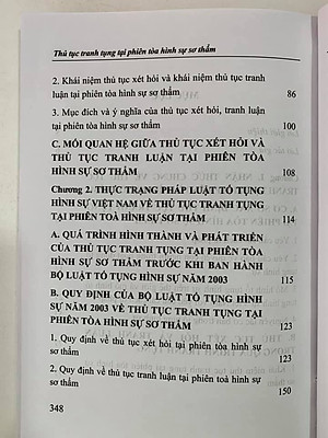 Thủ tục tranh tụng tại phiên toà hình sự sơ thẩm (tái bản lần thứ nhất)