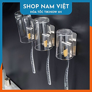 Móc Dán Tường Treo Bàn Chải, Treo Ly Inox 304