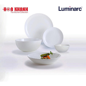Đĩa Thủy Tinh Luminarc Diwali Trắng 19cm - bộ 6 đĩa - N3603