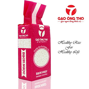 Combo 2 sản phẩm Gạo Ông Thọ - Bạch Ngọc (nếp Bắc) túi 1kg hút chân không. Sản phẩm gạo sạch hữu cơ dinh dưỡng cho sức khỏe