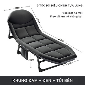 Giường Ngủ Văn Phòng Gấp Gọn, Giường Xếp Thông Minh Di Động Nằm Nghỉ Trưa Tiện Ích. Khung Thép Sơn Tĩnh Điện - Hàng chính hãng