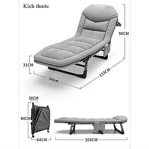 Giường Ngủ Văn Phòng Gấp Gọn, Giường Xếp Thông Minh Di Động Nằm Nghỉ Trưa Tiện Ích. Khung Thép Sơn Tĩnh Điện - Hàng chính hãng