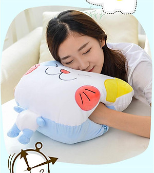 Bộ chăn gối ngủ văn phòng hình  mèo chibi 3 in 1, mẫu ngẫu nhiên-  hàng chính hãng