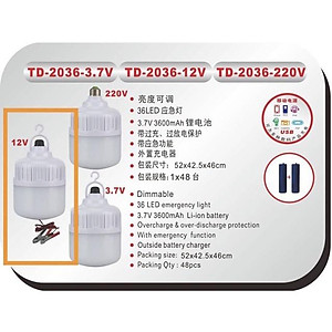 Bóng đèn Led Trụ 20W,30W,50W kín nước kẹp bình ắc quy 12V siêu sáng