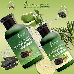 Dầu Gội Thảo Dược MỸ NHIÊN 400ml/Dầu Xả 300ml Dưỡng Tóc Tinh Chất Bồ Kết Hương Thảo - Làm Sạch Da Đầu, Nuôi Dưỡng Tóc Mềm Mượt, Giúp Tóc Khỏe Tự Nhiên
