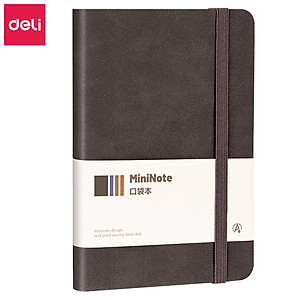 Sổ Tay Bìa Da Kẻ Ngang Mini A6 Chống Nước, Cao Cấp Deli - 192 Trang 80gsm - Ghi Chép, Takenote, Làm Quà Tặng Nhật Kí