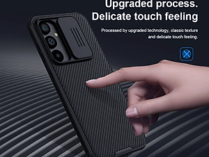 Ốp lưng cho Samsung Galaxy S23 FE bảo vệ camera chống sốc hiệu Nillkin Camshield chống sốc cực tốt, chất liệu cao cấp, có khung & nắp đậy bảo vệ Camera - hàng chính hãng