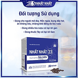 Viên uống Nhất Nhất 23 - Giúp Giải Độc Rượu, mát gan, tăng cường chức năng gan - Hộp 20 gói x 16 viên