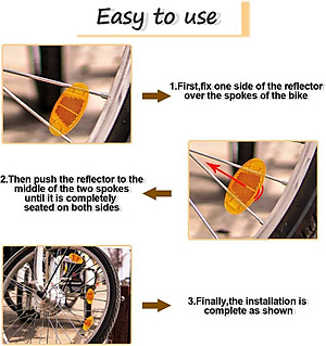 Đèn phản quang xe đạp Kiotool gắn căm đũa lan hoa xe đạp