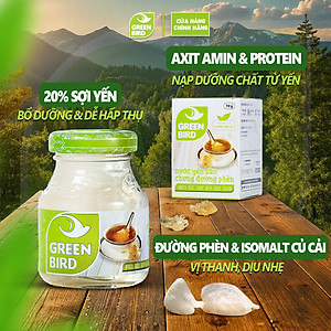 Nước Yến Chưng Đường Phèn Green Bird Thanh Mát Dễ Uống Hũ 72g