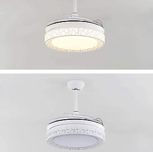 Quạt trần có đèn tranh trí cánh cụp cánh xòe với phong cách hiện đại F11