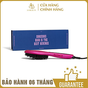 Lược Điện Tạo Kiểu Tóc PYT Thermal Styling Brush - Màu Hồng - Có Thể Duỗi Và Làm Phồng Chân Tóc - Công Nghệ Ion Âm Và Nhiệt Hồng Ngoại Xa