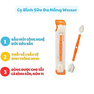 Dụng cụ vệ sinh bình sữa đa năng Wesser