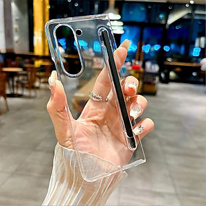 Ốp lưng trong suốt siêu mỏng chống ố vàng cho Samsung Galaxy Z Fold 7 / Z Fold 6 5G Likgus Penone bảo vệ 360 độ màn phụ và mặt lưng (Tặng bút cảm ứng) - Hàng nhập khẩu