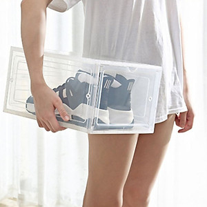 Hộp Đựng Giày Dép Bằng Nhựa Cứng Nắp Trong Suốt - Chịu Lực Tốt - Cửa Nam Châm - Dễ Dàng Tháo Lắp - Hàng Cao Cấp