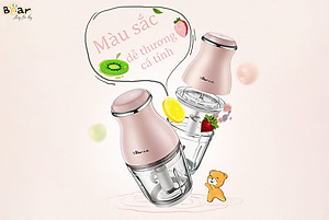 Máy Xay Thịt Thực Phẩm Bear SB-MA02L Xay Cực Êm Dung Tích 2 Lít Công Suất 300 W - Hàng Chính Hãng