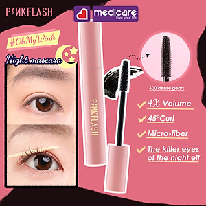 Mascara PINKFLASH cong mi chống nước 17g