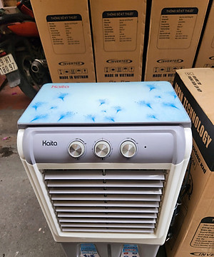 Quạt đá, quạt hơi nước, quạt điều  hoà 45L có bánh xe tặng kèm 2 hộp đá khô, Hàng chính hãng