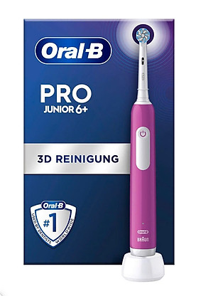 BÀN CHẢI ĐÁNH RĂNG TRẺ EM ORAL B PRO JUNIOR 6+ MÀU HỒNG TÍM Hàng chính hãng