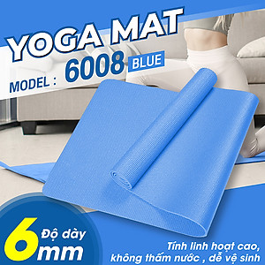 Thảm Tập Yoga 6MM cao cấp , chống trượt TPE, thảm Tập Gym và Yoga Chuyên Nghiệp