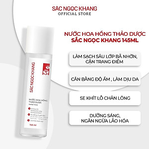 Bộ đôi dưỡng ẩm và bảo vệ da trước ánh nắng Sắc Ngọc Khang: Nước hoa hồng 145ml + Kem chống nắng 50g