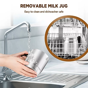 Máy tạo bọt sữa chuyên nghiệp dùng cho quán 4 trong 1chất liệu Inox 304 và nhựa ABS JMF-988S - HÀNG NHẬP KHẨU