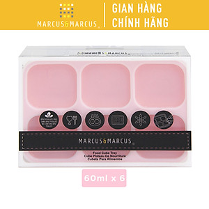 Khay silicon trữ đông đồ ăn dặm cho bé Marcus & Marcus - Pokey (60ml x 6 ngăn)