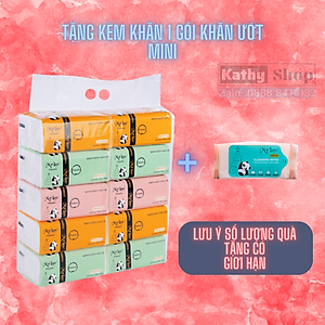 Túi 10 gói GIẤY RÚT GẤU TRÚC MyLan Gói 100 Tờ 3 LỚP, dai, mềm và mịn, đảm bảo an toàn, không bụi