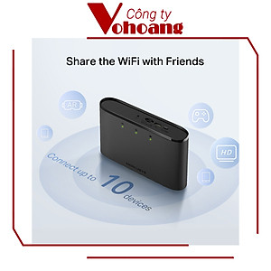 Wi-Fi Di Động 4G LTE Mercusys MT110 4G LTE đến 150Mbps, Thẻ SIM Cắm và Chạy, 10 Giờ Sử Dụng, Ứng Dụng Dễ Điều Khiển - Hàng chính hãng