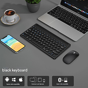 Bộ Bàn phím chuột không dây W609 có khe để điện thoại , máy tính bảng - kết nối bluetooth 5.0 + Usb 2.4g Pin sạc TypeC hàng nhập khẩu