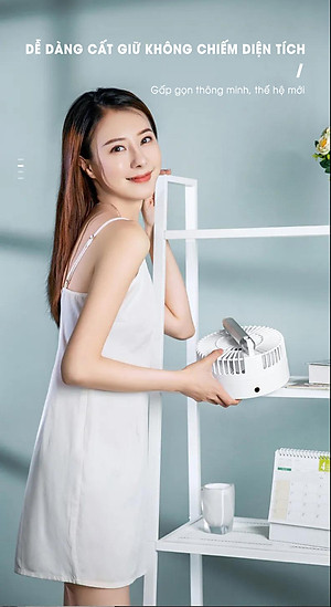Quạt Tích Điện Để Bàn Xiaomi 3life 008 Sử Dụng 6-24 Giờ Liên Tục Tùy Cấp Độ Gió - Hàng Nhập Khẩu