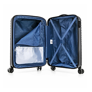 Vali kéo Kami 360∞ KAMILIANT - MỸ: Hệ thống 4 bánh xe đôi xoay 360° với nút chặn Khóa kéo chống trộm 