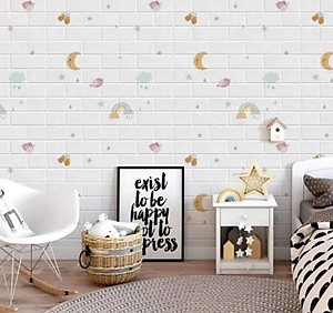 Bộ 15 Tấm Xốp Dán Tường Hoạt Hình Dễ Thương, Kích Thước 70cm x 77cm