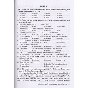 Sách Bộ Đề Thi Tuyển Sinh Vào Lớp 10 Môn Tiếng Anh