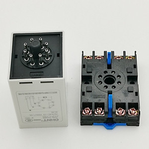 Rơ le cảm biến mức nước Chint JYB 714B + Đế loại AC 220V, Phao điện máy bơm chống tràn chống cạn