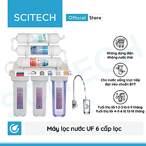 Máy lọc nước UF 6 cấp lọc by Scitech (Không dùng điện, không nước thải) - Hàng chính hãng