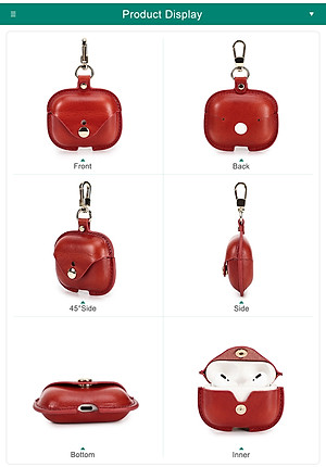 Bao Case Da Nappa Full Grain Leather cho Airpods Pro / Airpods Pro 2 - Hàng Chính Hãng