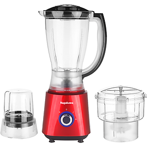 Máy xay sinh tố Nagakawa NAG0820 (500W) - Lưỡi 4 cánh kèm 3 cối tiện lợi - Hàng chính hãng