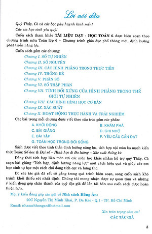 Sách Tài Liệu Dạy - Học Toán 6 (Theo Chương Trình Giáo Dục Phổ Thông Mới)