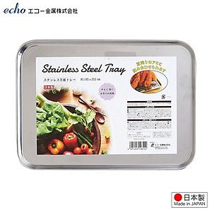 Khay inox đựng thực phẩm đa năng Echo Metal - Hàng nội địa Nhật Bản (#Made in Japan)