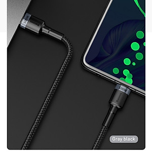 Dây cáp sạc nhanh 100W chuẩn PD 2.0 Type C to type-c QC 3.0 hiệu Baseus Cafule type c to Type C cho iPad Pro 2018 / 2020 / Samsung / Huawei / Xiaomi / Tablet / Macbook / Laptop Type C - Hàng nhập khẩu