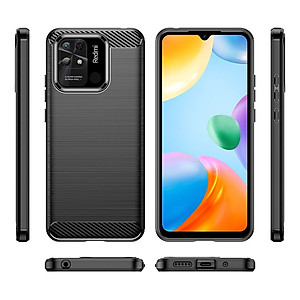 Ốp lưng chống sốc vân kim loại cho Xiaomi Redmi 10C hiệu Likgus (bảo vệ toàn diện, chống va đập) - hàng nhập khẩu
