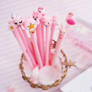 Set 20 Bút Bi Cây Viết Dễ Thương - Có Nhiều Hoạ Tiết Khác Nhau - Tặng kèm Túi Zip Đựng - Hàng Loại 1- Chính Hãng MINIIN