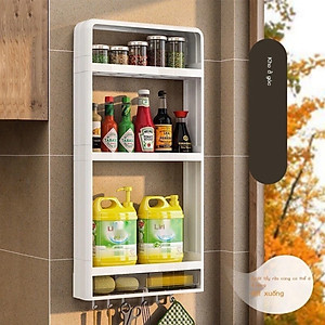 Kệ Đựng Gia Vị, Kệ Để Đồ Nhà Bếp, Kệ Để Đồ Dùng Nhà Bếp Gắn Tường Tiện Dụng Kệ Treo Tường Đựng Lọ Gia Vị Và Gia Vị Đa Chức Năng - HÀNG CHÍNH HÃNG MINIIN