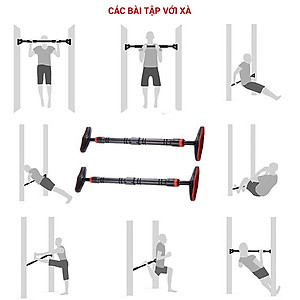 Xà Đơn Gắn Cửa, Treo Tường Bằng Thép Chịu Lực Có Thước Thăng Bằng Cao Cấp 2022